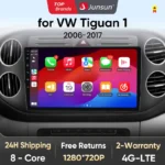 Junsun V1 AI voz inalámbrica CarPlay Android Auto Radio para VW Volkswagen Tiguan 1 NF 2006-2016 coche Multimedia GPS 2din autoradio