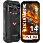 Global Version DOOGEE V Max Plus 5G Rugged Phone 6.58" FHD+ 120Hz 36GB(16+20) 512GB 200MP AI Camera 22000mAh/33W Android 14