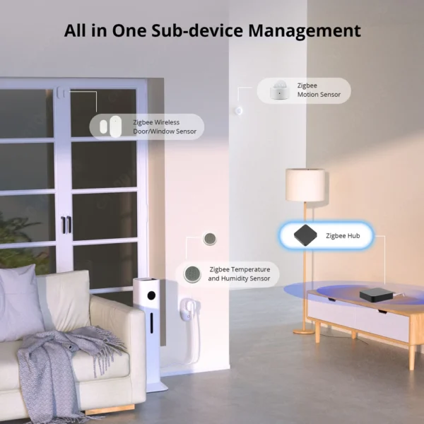 Tuya ZigBee 3,0 Hub de enlace inteligente multimodo puente de casa inteligente WIFI Bluetooth aplicación remota Control inalámbrico para Alexa Google Home - Imagen 3
