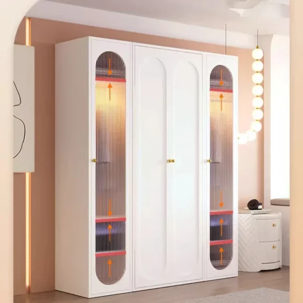 Armarios De lujo para dormitorio De mujer, armarios De almacenamiento, organizador De Ropa para niñas, Armario De Metal abierto, muebles para el hogar - Imagen 4