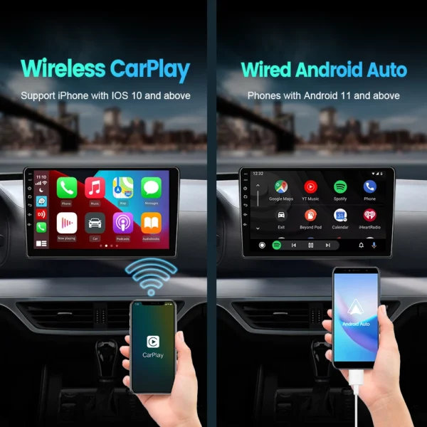 CarlinKit USB con cable/inalámbrico CarPlay Dongle con cable/inalámbrico Android Auto AI Box Mirrorlink BT conexión automática para Radio de coche Android - Imagen 3