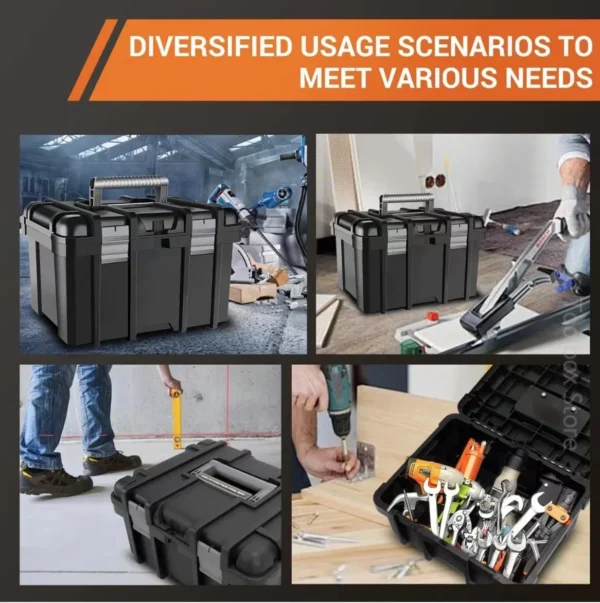 Caja de herramientas grande para aumentar la altura, maletas, caja de piezas de Hardware, organizador de herramientas portátil, caja de herramientas profesional para taller de garaje - Imagen 6