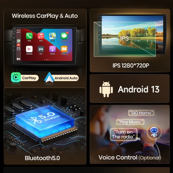 Junsun Android 13 CarPlay inalámbrico para Android Auto Radio de coche para Renault Trafic Vivaro 2006-2010 GPS IPS 2din Autoradio - Imagen 5