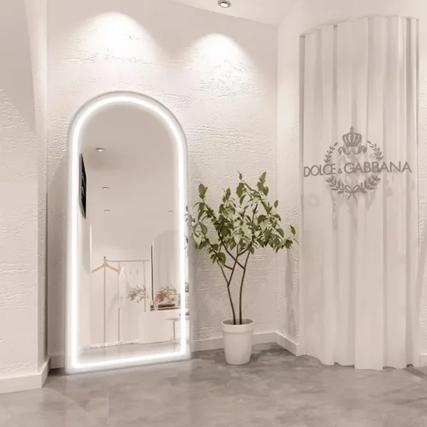 Espejo con iluminación Led para decoración del hogar, accesorios de maquillaje para suelo, diseño moderno, grandes Espejos Decorativos de lujo - Imagen 2