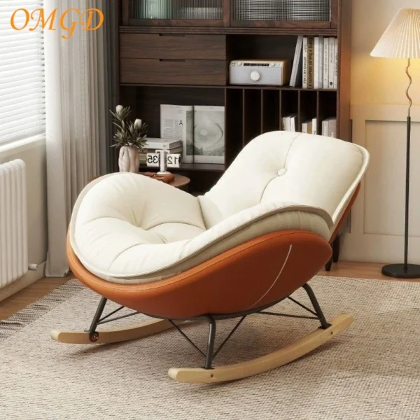 Mecedora de pingüino reclinable, balcón moderno, silla de ocio para el hogar, sala de estar individual, sofá perezoso de ocio ligero de lujo, mecedora