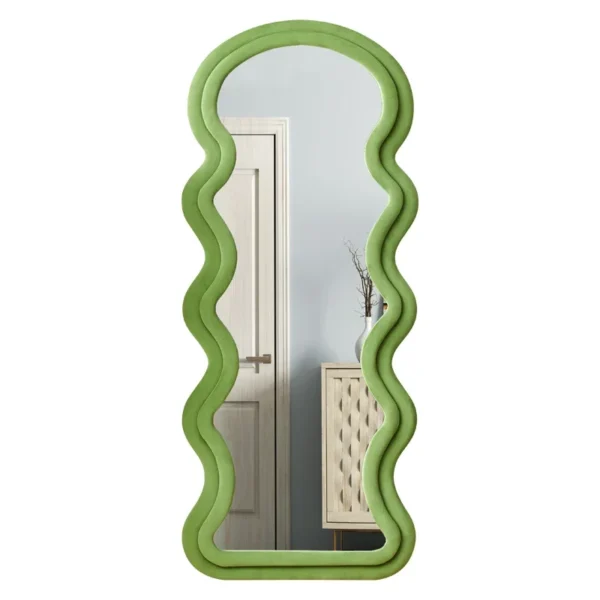 Espejo de suelo ondulado para jardín, artículos de cuerpo completo, Cosméticos irregulares, luna de viaje, portátil, personalizado, decoraciones para el hogar - Imagen 5