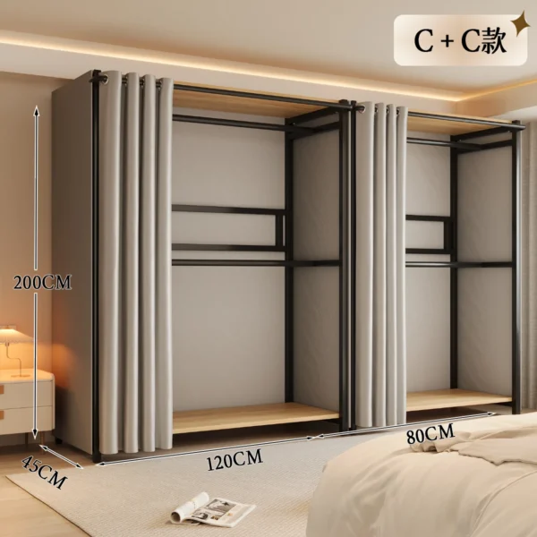 Armario Para ropa, organizador de almacenamiento, armarios abiertos, pantalla moderna de lujo, muebles modernos de gran capacidad Para Casa - Imagen 5