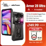 Ulefone Armor 28 Ultra 5G AI teléfono resistente 1TB ROM + 32GB RAM Android Smartphone AMOLED 6,67 "10600mAh teléfono móvil