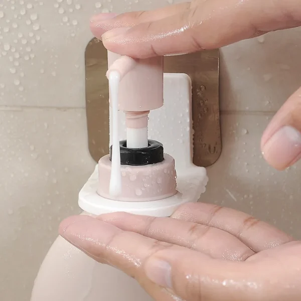 Estante autoadhesivo para botellas de champú montado en la pared, organizador de Gel de ducha y jabón líquido, soporte de gancho, estantes, colgador, accesorios de baño - Imagen 3