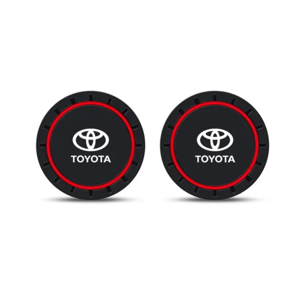 Posavasos de silicona para coche, almohadilla antideslizante con ranura para taza de agua, accesorio para Toyota Chr Rav4 Yaris Prius Avensis Corolla Camry Auris, 2 uds. - Imagen 4