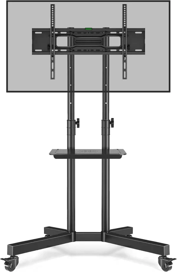 Ruedas Soporte Pie para TV de 32 a 75 Pulgadas, Movil de Suelo con Bandeja para Televisión hasta 50 kg MAX VESA 600x400mm