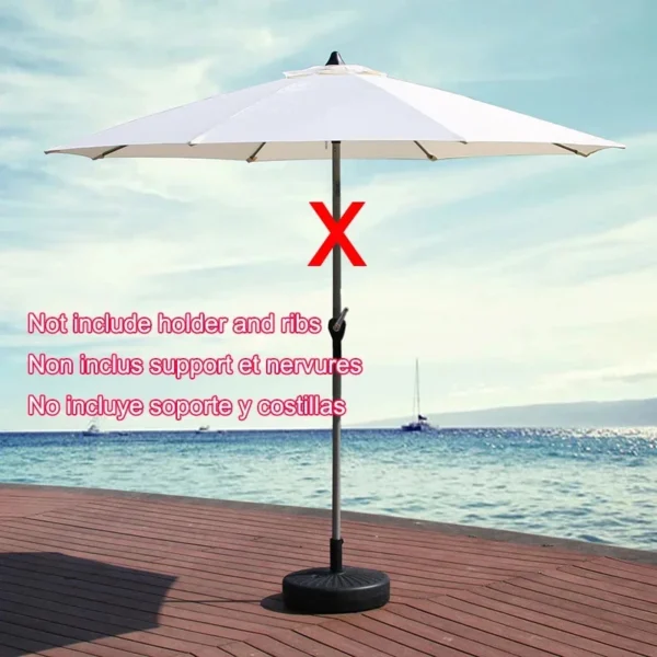 Parasol reemplazable, tela superior para jardín, Patio, dosel, cubierta para sombrilla, sombra, impermeable, tela para sombrilla de plátano, 2/2,3/2,5/2,7/3/3,5 m - Imagen 6