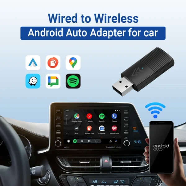 Ottomotion MINI adaptador inalámbrico Android Auto USB Stick accesorios de coche para Skoda VW Mazda Toyota Kia Ford para teléfono Android - Imagen 2