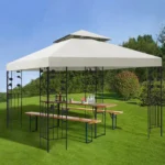 Toldo de tela para jardín al aire libre, sombrilla de 3x3m, toldo de Gazebo de 118x118 pulgadas, pérgola de repuesto