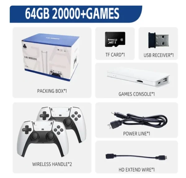 Consolas de videojuegos Retro HD M15 Plus Consolas con más de 20000 juegos integrados Gamepads inalámbricos TV Game Stick portátil para PS1/NES - Imagen 2
