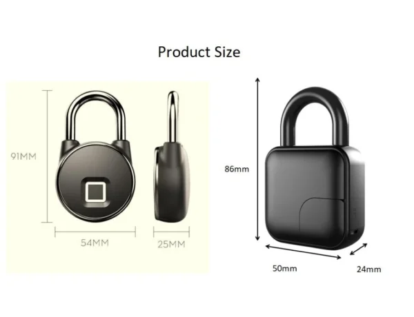 TUYA-candado de huella digital IP65 de aleación de Zinc, adecuado para bolsa de viaje, cerradura de gabinete, almacén, sótano, jardín, cerradura de puerta - Imagen 6
