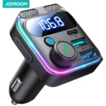 JOYROOM-transmisor FM con Bluetooth 5,3 para coche, adaptador de cargador de 48W PD y QC 3,0, Bluetooth y disco U, micrófono Dual, llamadas manos libres