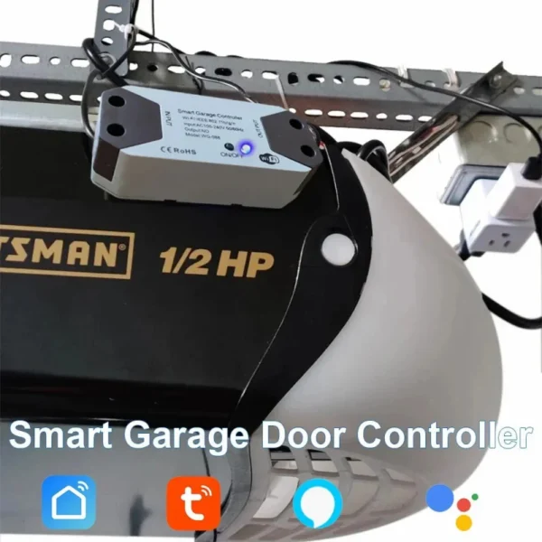 Abridor de puerta de garaje Tuya, controlador de voz con aplicación inteligente, WiFi, Control remoto, funciona con Alexa, asistente de Google Home - Imagen 6