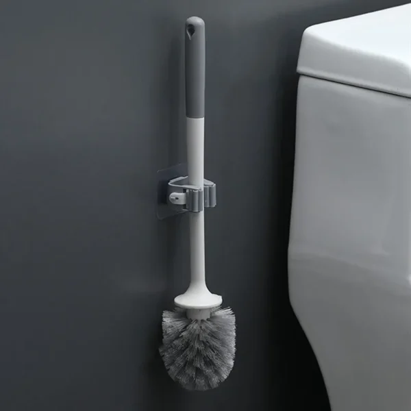 Soporte organizador de fregona montado en la pared, colgador de escoba y cepillo, estante de almacenamiento para el hogar, ganchos de tubo colgantes de succión para baño, herramientas para el hogar - Imagen 5