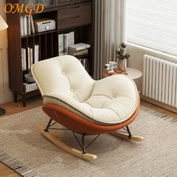 Mecedora de pingüino reclinable, balcón moderno, silla de ocio para el hogar, sala de estar individual, sofá perezoso de ocio ligero de lujo, mecedora - Imagen 2