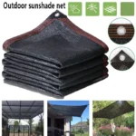 Red parasol verde y negro de 12 pines, cubierta para invernadero de plantas de 75 ~ 80%, valla de malla, pantalla de privacidad, cobertizo para jardín, Anti-UV para exteriores