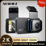 XUSHIDZ X02 2K WIFI Dash Cam 24H Monitor de estacionamiento detección de movimiento visión nocturna doble canal DVR cámara de coche grabadora de vehículo