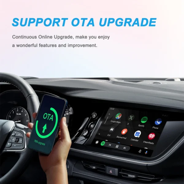 Acodo nuevo adaptador inalámbrico CarPlay Android Auto para coche Plug and Play Mini caja inteligente conexión WiFi conexión Universal Bluetooth conexión rápida - Imagen 3