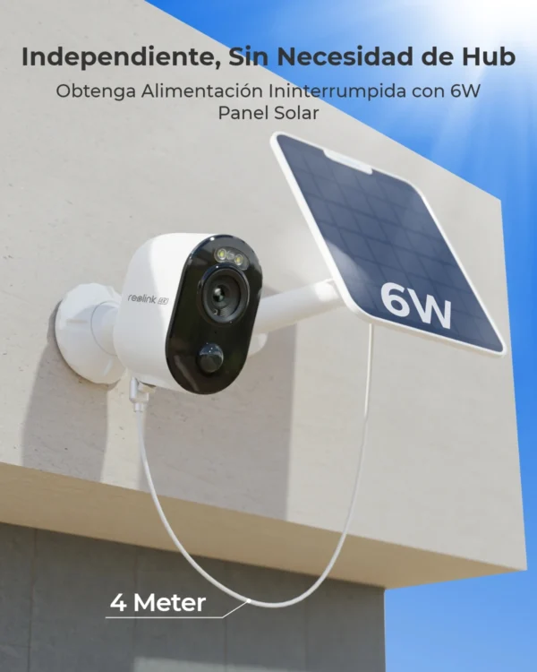 Cámara de seguridad inalámbrica reolink 4K con batería Solar, visión nocturna en Color de 5MP, WiFi de 2,4/5Ghz, cámara IP para exteriores - Imagen 3