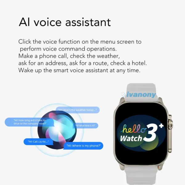 Reloj Inteligente Hello Watch 3 Plus Ultra con Pantalla AMOLED y Asistente de Voz - Imagen 4