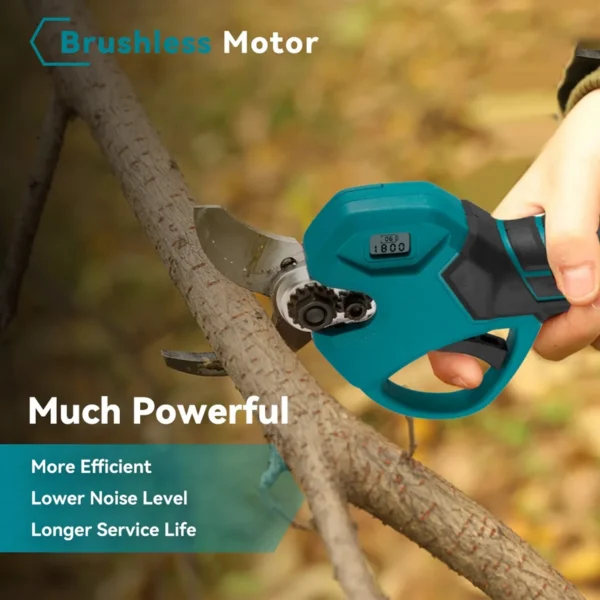 Tijeras de podar inalámbricas de 30mm, tijeras eléctricas de jardín con batería LED que indica y cortar los tiempos, poda de árboles frutales para Makita - Imagen 4
