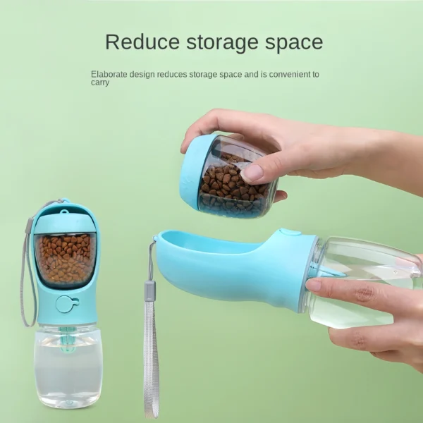 Botella de agua portátil para perros y gatos - Almacenamiento de alimentos y contenedor de agua para cachorros - Imagen 4