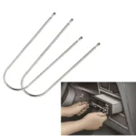 2 llaves de extracción de Radio estéreo para coche, herramienta de desmontaje de cambiador de CD, apta para Ford, Peugeot, Nissan, Renault
