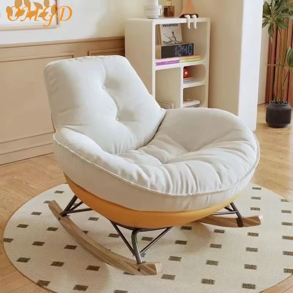 Mecedora de pingüino reclinable, balcón moderno, silla de ocio para el hogar, sala de estar individual, sofá perezoso de ocio ligero de lujo, mecedora - Imagen 5