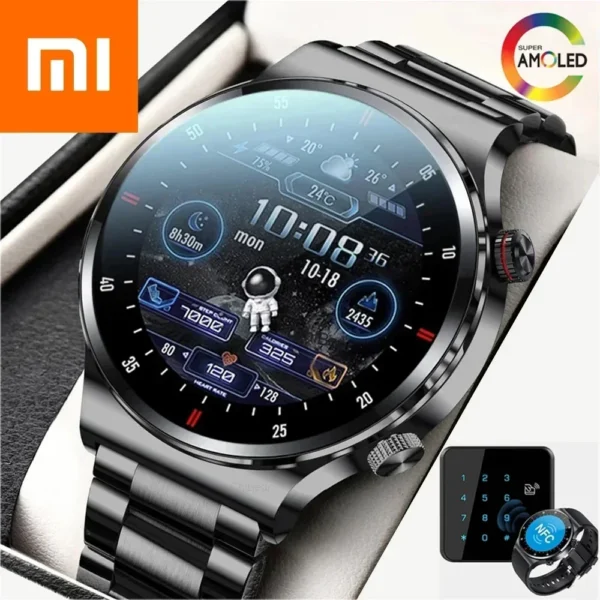 Xiaomi NFC Bluetooth llamada reloj inteligente hombres pantalla completa pulsera deportiva impermeable ECG Monitor de salud reloj inteligente para IOS Android