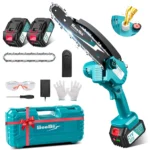 SEESII-Mini kit de motosierra inalámbrica de 8 pulgadas, motosierra eléctrica, cortador de madera, herramientas eléctricas de poda para jardín, batería Makita de 18V
