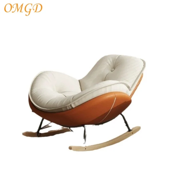 Mecedora de pingüino reclinable, balcón moderno, silla de ocio para el hogar, sala de estar individual, sofá perezoso de ocio ligero de lujo, mecedora - Imagen 6