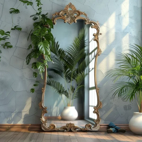 Espejo de maquillaje Universal grande, espejos de diseño de boda para niñas, sala de estar, dormitorio, suelo de cuerpo completo, decoración de habitación - Imagen 4