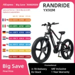 Rad Ride-bicicleta eléctrica YX90M para hombre y adulto, ebike de montaña de 1000W, batería de 48V 13,6 Ah, 26 pulgadas de suspensión completa, MTB