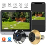 Tuya Home-cámara de vídeo inteligente para puerta, Alexa, 3MP, Wifi, visor inalámbrico en caliente, protección de seguridad IR, mirilla de vídeo para puerta