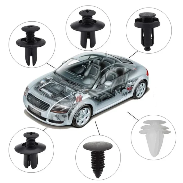 Estuche de herramientas de reparación para el automóvil, kit que incluye remache, clip, herramienta de extracción de embellecedor de panel de puerta, desmontaje de interior automático y palanca de coche - Imagen 5
