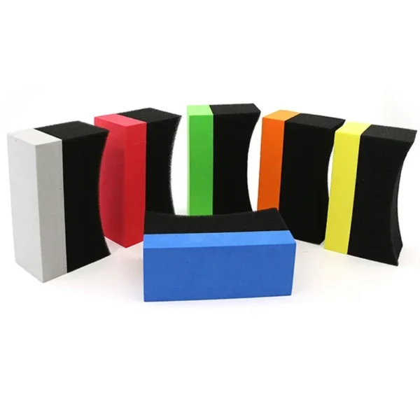 Esponja para encerar y pulir ruedas de coche, almohadilla de esponja de succión de agua, 10x6x4cm, cepillos para neumáticos, detalles automáticos, cepillo azul para ruedas de lavado de coches, 1/3 Uds. - Imagen 6