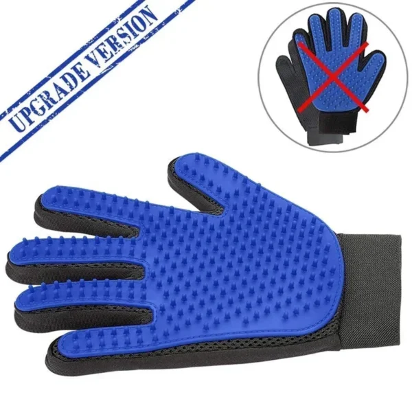 Guantes de silicona para aseo de mascotas, cepillo de pelo y peine para bañarse, limpieza de perros, depilación para perros, suministros de uso para animales - Imagen 4