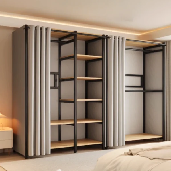 Armario Para ropa, organizador de almacenamiento, armarios abiertos, pantalla moderna de lujo, muebles modernos de gran capacidad Para Casa - Imagen 2