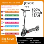 JOYOR-patinete eléctrico Y6S para adulto, Scooter con Motor de 500W, batería de litio de 48V y 18Ah, resistencia máxima de 70Km, neumático de 10 pulgadas, pantalla LCD