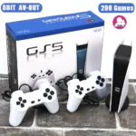 Estación de juegos 5 Consola de videojuegos con 200 juegos clásicos 8 bits GS5 TV Consola Retro USB con cable reproductor de juegos portátil salida AV
