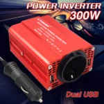 Inversor de 300W, 12V a 220V, 230V, enchufe para encendedor de cigarrillos de coche, convertidor de voltaje, USB Dual, enchufe europeo, accesorios para automóviles