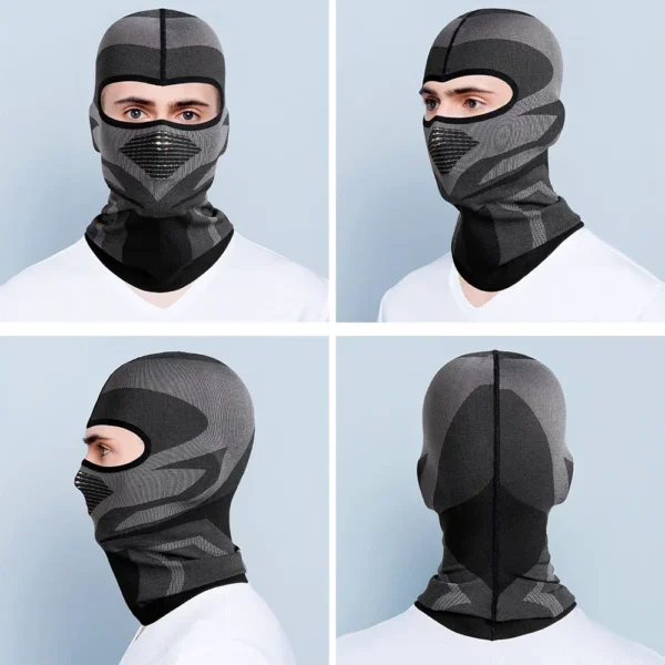 Pasamontañas transpirable para motocicleta, cubierta completa para cara, máscara para ciclismo, Motocross, casco para montar en motocicleta, gorros con forro para hombres y mujeres - Imagen 6