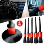Juego de cepillos para detalles de coche, cepillo para detalles de coche, cepillo para limpieza de coche, cepillo para detalles, cepillo para rueda de salida de aire del tablero, 5 uds.