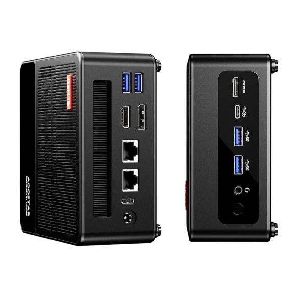 AOOSTAR-Mini PC GEM12 Max, AMD Ryzen 9 6900HX 8 Core hasta 4,9 GHz, 32GB DDR5 RAM 1TB PCle 4,0 SSD, HDMI 2,1 + DP 1,4 + USB 4 + Ty - Imagen 3