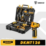 DEKO-Kit combinado de herramientas eléctricas para el hogar, Taladro Inalámbrico de 8V, mandril sin llave de 10MM y 126 pulgadas, 3/8 piezas